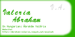 valeria abraham business card