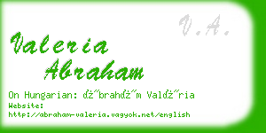 valeria abraham business card